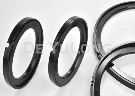 Ptfe + Nbr Hydraulic Cylinder Rebuild Kits , Black Round Piston Rod Seal